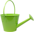 Very Cool Stuff Watering Can Planter, Lime Green - Rustic Farmhouse Metal Flower Pot with Drainage Holes - Easy to Assemble Decorative Planter for Indoor & Outdoor Garden, Porch, Patio & Tabletop