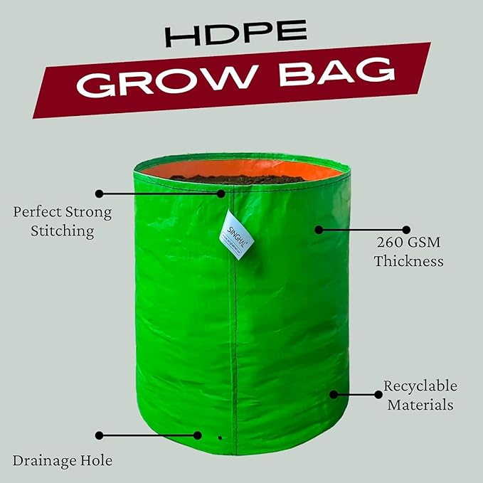 5 Pack 7.5 Gallon Grow Bags Plant Pots 12x12 inch, Reusable Planter Bags,Durable Fabric Pots Plant Grow Bags for Vegetables Mushrooms, Potatoes, Breathable Woven Grow Bags