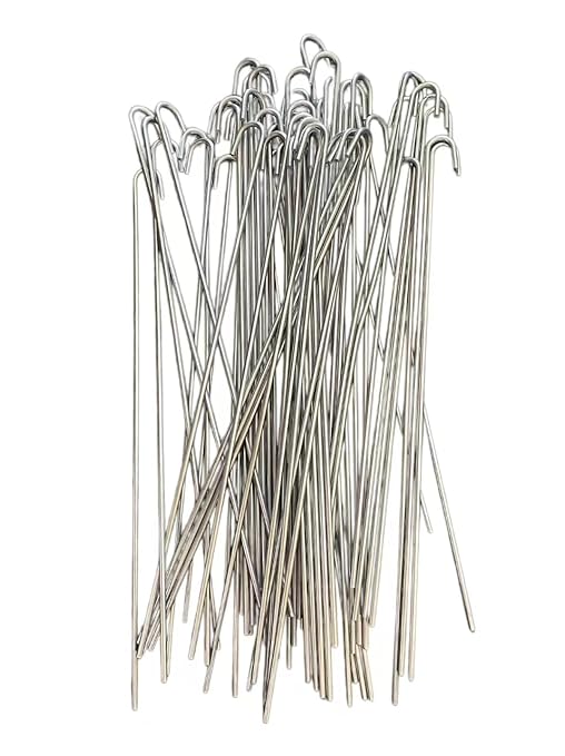 8 inch 100-Pack Chain Link Fence Ties, Heavy Duty 11 Gauge Aluminum Fence Tie Wires, Chain Link Hook Ties Dog Fence Slats for Chain Link Fence, Garden Fence, and Dog Fence Repair