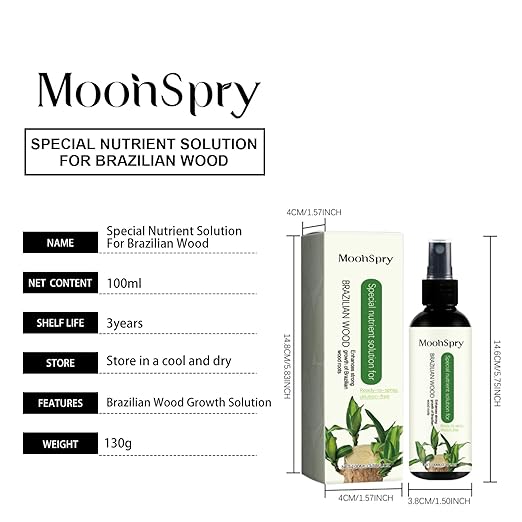 MoonSpry Brazilian Lucky Wood Plant Food, Lucky Bamboo Liquid Fertilizer，Brazilian Wood Indoor houseplant Fertilizer，Bamboo Indoor Plant Food，Fertilizantes de brasileña y árbol de la Suerte 1pc*100ml