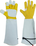 Cactus Gloves, Thorn Proof Gardening Gloves for Rose Pruning & Cacti Handling (Large (Pack of 1), Yellow-reinforce)