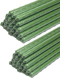Garden Stakes Sturdy Metal Fence Post 5 Ft Plastic Coated Steel Plant Sticks for Tomatoes,Trees,Cucumber,Fences,Beans,Pack of 50