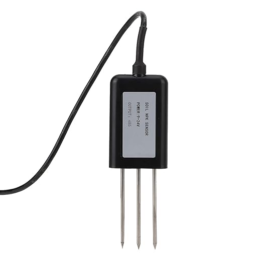 Fdit Soil NPK Sensor, Soil Nutrient Intelligent Fertilizer Detector Garden Lawn NPK Tester Meter