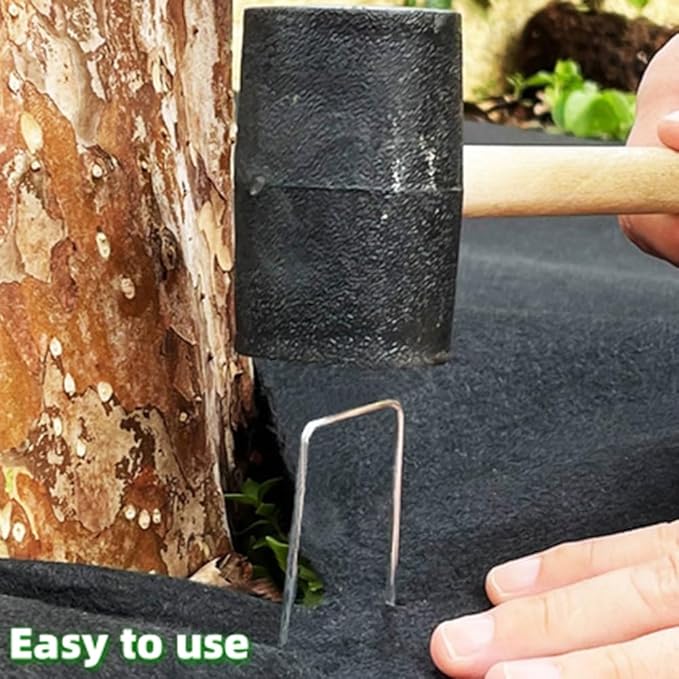 6 Inch 23 Pcs Hot-dip Galvanized U-Shaped Garden Stakes, Landscape Staples, Ground Stakes, for Decoration Weed Barrier Fabric, Irrigation Tubing, Holding Fence, Tarpaulin (22, 6 INCH)