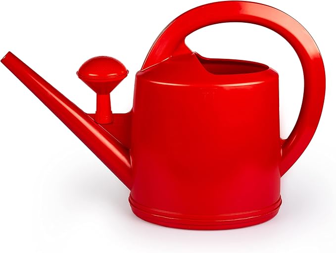 Consolidated Plastics Durable Swiss Watering Can with UV Protection, Ergonomic Handle for Indoor/Outdoor Gardening, Made in Switzerland (7 Liter, Red)