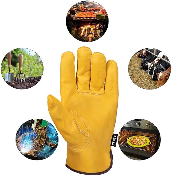 2 Pairs Heavy Duty Thorn Proof Gardening Gloves For Men & Women
