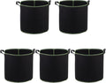 DOITOOL 5 Pack Plant Grow Bags 11.4 Inch Nonwoven Fabric Seedling Pots with Drainage for Vegetable Flower Garden Nursery Use