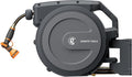 Giraffe Tools Retractable Garden Hose Reel 5/8 inch x 90 ft Hose Reels for Outside, Wall Mounted Water Hose Reel with 180 Deg Swivel Bracket, Any Length Lock, 9 Pattern Hose Nozzle