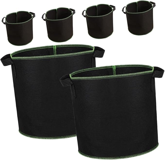 6pcs 4 Gallon Non-Woven Plant Growing Bags with Handles, Fabric Pots for Vegetable and Succulent Nursery, Indoor Outdoor Gardening Grow Bags