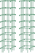 Gardener’s Supply Company Extra Tall Heavy-Guage Square Tomato Cages | Easy Fold Plant Supports & Vegetable Garden Stakes | 14.25" x 14.25" x 65" - Green (Set of 2)