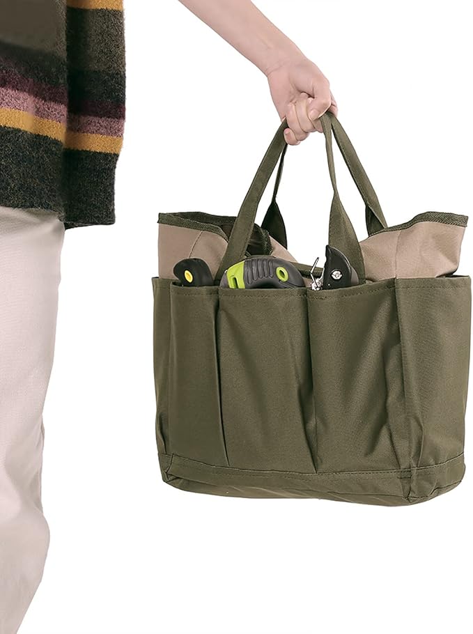 Pssopp Multifunctional Storage Bag, Oxford Fabric, Sturdy Garden Tool Organizer, Portable for Outdoor Gardening and Planting