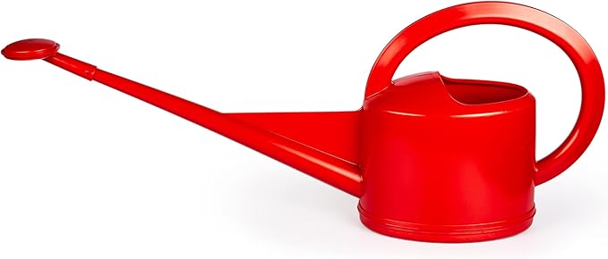 Consolidated Plastics Durable Swiss Watering Can with UV Protection, Ergonomic Handle for Indoor/Outdoor Gardening, Made in Switzerland (5 Liter, Red)