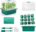 Seed Starter Tray, Seed Starting Trays with Adjustable Ventilation Humidity Planting Pot Plant Starter Kit Greenhouse Propagator Biodegradable Seedling Germination Trays Xmas (Green)