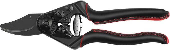 FELCO 6 Premium SE Professional Right-Handed Secateurs Special Edition Black Aluminium Handles Hardened Blade Medium Hand Size (M) 20mm Cutting Diameter