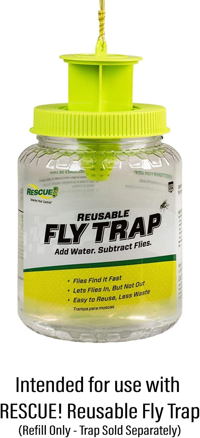 RESCUE! Reusable Fly Trap Refill – Outdoor Use - 4 Pack