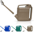 1.5 Gallon Watering Can for Outdoor & Indoor Plants, Large Garden Watering Pot with Lightweight and 5.5L Capacity, Plastic Watering Can with Long Spout and Metal Removable Sprinkler Head, Grey