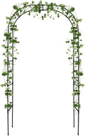 Garden Trellis - 47(L) * 94(H) inch, Garden Arch for Climbing Plants Outdoor, Thickened, Plastic-Wrapped Anti-Rust Technology, Suitable for Garden, Lawn Wedding, Festival Decoration（Black）