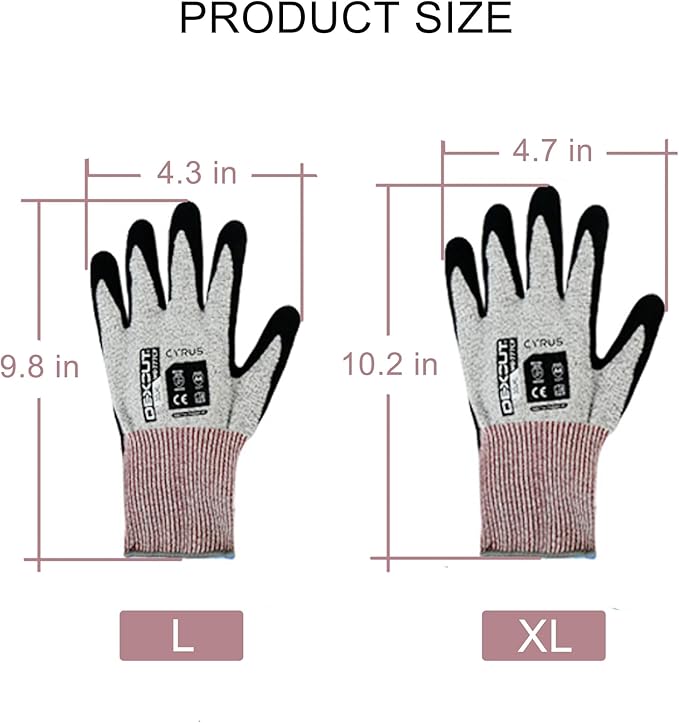 CYRUS Nitrile Gardening Gloves for Women＆Men, Thorn-Proof Garden Gloves,Work for Yard Garden, Weeding, Digging, Pruning