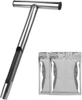 12 Inch Soil Probe, Stainless Steel Soil Sample Probe with 2 Bags, T-Handle Soil Test Probe Kits Tool for Soil Sampling, Home Plant Care, Garden, Farm, Lawn