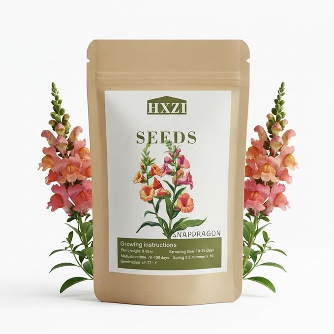 6000 Pcs Snapdragon Seeds for Planting Outdoor Garden, Snap Dragon Seeds for Planting Flowers, Pollinator-Friendly Color Mix, Annual Antirrhinum Majus