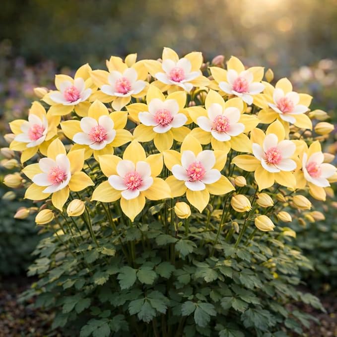 500+ Columbine Seeds for Planting Outdoors – Aquilegia Perennial Flower Seeds, Pollinator Friendly Wildflower Garden Flowers, Cottage Garden Flower Seeds for Spring Planting (Yellow,500)