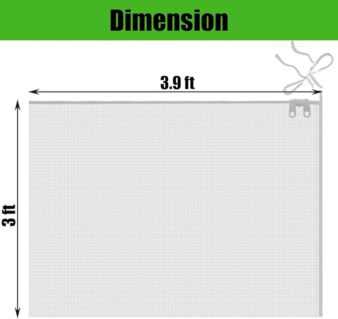 Gardtree 3 PCS 3 x 3.9 FT Bird Insect Barrier Fruit Tree Netting, Upgrade Design with Double Zipper, Plant Protectors from Animals, Garden Plant Cover Mesh for Blueberry Bush Flower Tomato Flower