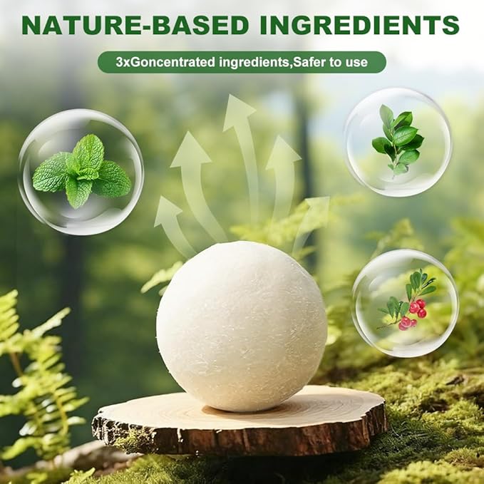 Mouse Rodent Repellent, 12 Pack Peppermint Oil Mice Repellent Balls,Natural Pest Deterrent for Rats, Squirrels,Skunks,Mice,Rodents,Safe for Kids & Pets, Indoor Outdoor Repeller for Home & Car,Garden