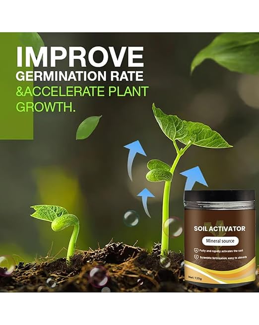 Soil Activator for Plants, 2025 New Soil Activated Treasure, Organic Soils Activator & Plant Fertilizer for Potting Mix, and Seedling Compost, Promote Plant Rooting (3Pcs)