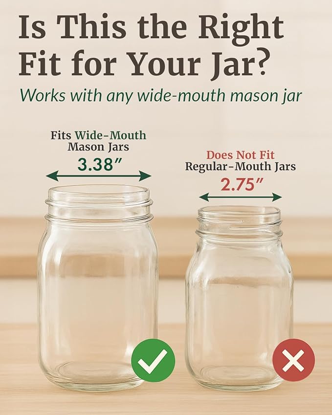 Elementi Sprouting Lids for Wide Mouth Mason Jars (Set of 4), Sprouting Jar Kit for Organic Alfalfa & Micro Greens Sprouts Growing Kit, 316 Stainless Steel Mesh Screen Strainer Lid (Mushroom)