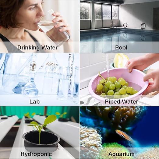 KETOTEK Digital PH Meter for Water, PH Pen Meter with ATC, PH Tester with 0.00-16.00ph Measure Range for Drinking Water, Hydroponic, Aquarium, Swimming Pool, Accuracy ±0.01pH