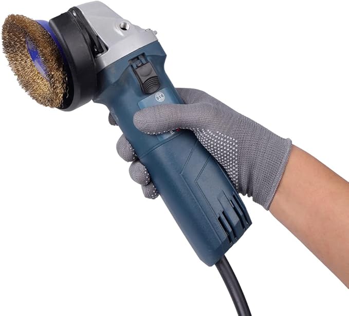 12Pairs Work Gloves Anti-slip Knitted Stretchy Cloth Glove Thin Moist Glove Liners