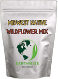Earthwise Midwest Native Wildflower Seed Mix – Low Maintenance, Organic, Season-Long Blooms, Drought Tolerant, Pollinator Friendly, Pet Safe, Chemical-Free – Covers Up to 1,000 sq ft, 1 lb