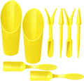 8pcs Potting Soil Scoop for Indoor Plants, Garden Tiny Plant Shovel Hand Tools Transplanting Succulent Cultivation Digging Bonsai Soil Scoops Kits Yellow 2Set