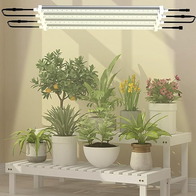 LED Grow Light Bar 2ft T8 20W - Full Spectrum Sunlike Replacement for Fluorescent Fixtures, Indoor Herbs, Vegetables, Flowering Plants & Seedlings