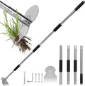 Garden Weed Tool,Portable Gardening Weeder Tool,63" Weeding Tools Gardening Long Handle,Easy Weeding Without Bending or Squatting Down,Suitable for Farm Planting,Gardening(Silver 12 Claws)