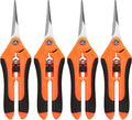 EWPJDK 4 Pack Garden Shears, Stainless Steel Shears Gardening Tools, Scissors, Garden Clippers, Pruning Shears for Gardening Shears & Scissors (Orange)