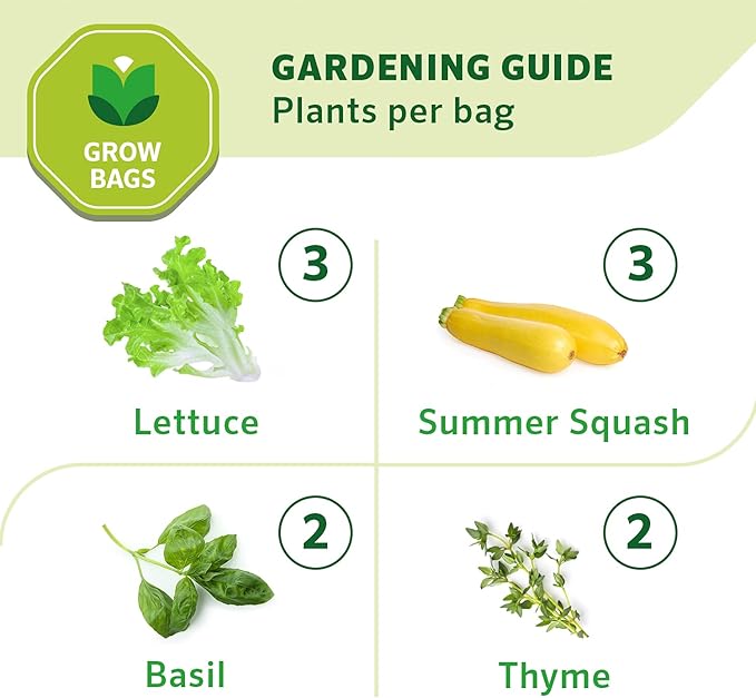 Coolaroo 4-Pack 5 Gallon Heavy Duty Plant/Vegetable/Herb/Fruit Breathable Fabric Grow Planter Pot Bags with Handles, Desert Sand