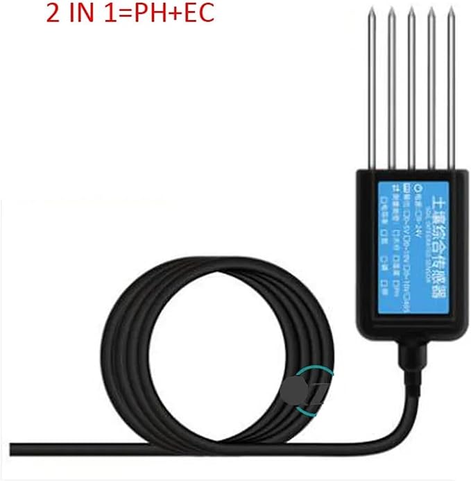 RS485 7 in 1 Soil Integrated Transmitter Temperature Humidity EC npk ph Soil Sensor(2 in 1 PH-EC)
