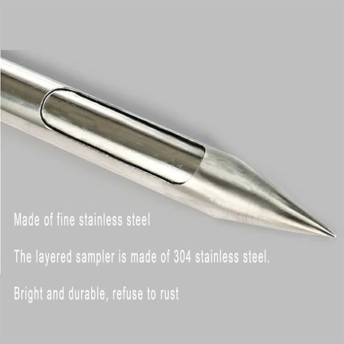 Soil Sampler Probe, T-Shape Handle Stainless Steel Soil Test Kits Soil Probes with 3slots and 90° Rotation Handle Pointed Design, for Solid Fertilizer, Plant Care Lawn Garden Farm