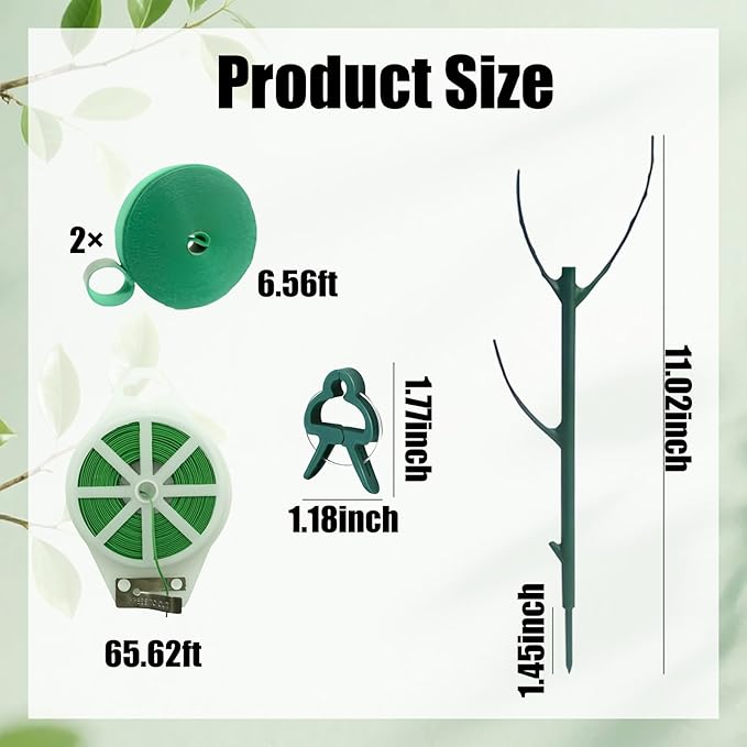 10 Pack Stackable Plant Support, Garden Support Stakes for Indoor Outdoor Plants Garden Stakes for Climbing and Potted Moss Pole for Support Tall Potted Plants