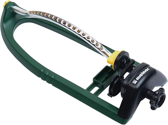 Melnor 65048-AMZ Oscillating Sprinkler with Brass Nozzles and QuickConnect Product Adapter Set, 3,400 sq. ft, Amazon Bundle