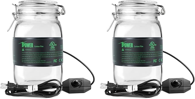 iPower 2 Pack 3" x 20" Seeding Heat Mat Durable Warm Hydroponic Plant Germination Starting Pad, Black