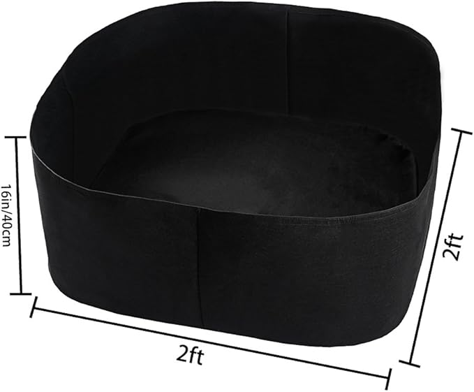Fabric Raised Planting Bed, Garden Grow Bags Herb Flower Vegetable Plants Bed Rectangle Planter (2ft x 2ft)