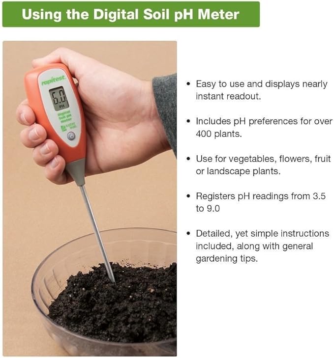 LUSTER LEAF 1845 RAPITEST DIGITAL Soil Plant Garden PH Sensor Meter Tester Test