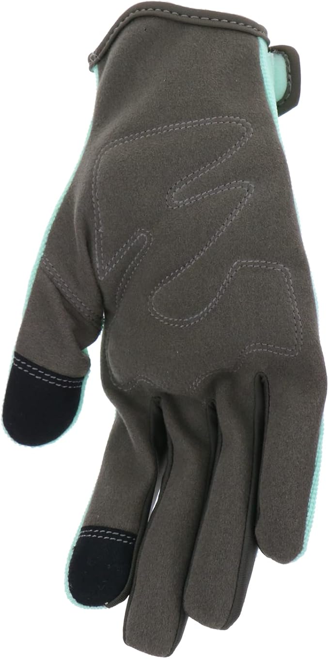 Women's Synthetic Leather Palm Garden Gloves, Touchscreen Capable, Abrasion Resistant, Hook and Loop Closure