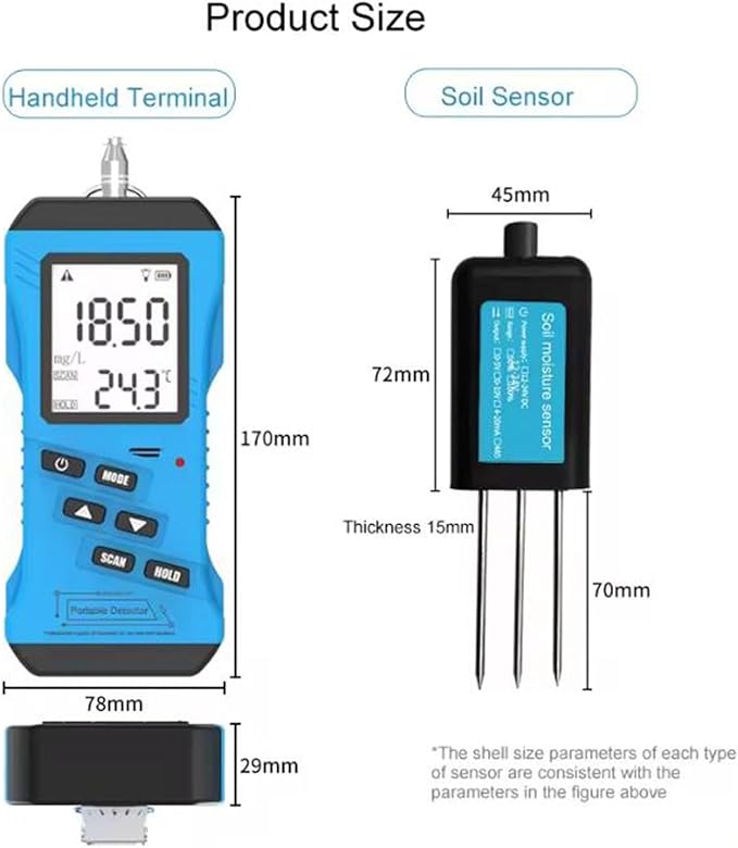 Multifunctional 7 in 1 Soil Tester, Nitrogen, Phosphorus, Potassium Npk Tester, Ph, Moisture, Nutrient Conductivity, EC Meter,High Accuracy Digital Sensitive,Soil Fertility Test
