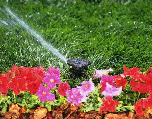 Rain Bird LG-3 Low Gallonage Pop-up Impact Lawn Sprinkler, Adjustable 20° - 360° Pattern, 26' - 41' Spray Distance, Black (Pack of 2)