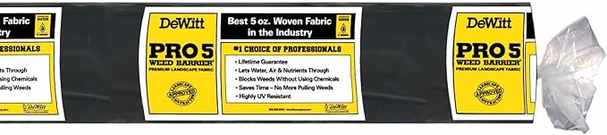 Dewitt 6 x 250 Foot Weed and Mulch Barrier Landscape Woven Fabric Ground Cover, Ideal as Fabric for Yards, Grounding Sheets, Fake Rock, or Floor Mat