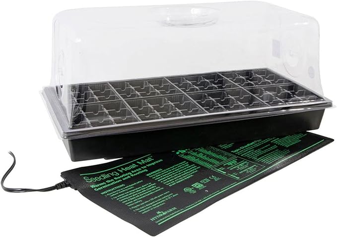 Jump Start CK64060 120V 17W Germination Hot House with Heat Mat, Watertight Tray, Cell Insert and 7" Humidity Dome
