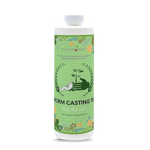 The Environet Worm Tea for Gardening, Nuritish Fertilizer for Vegetables, Flowers and Herbs (16 oz (0.5 Quart))